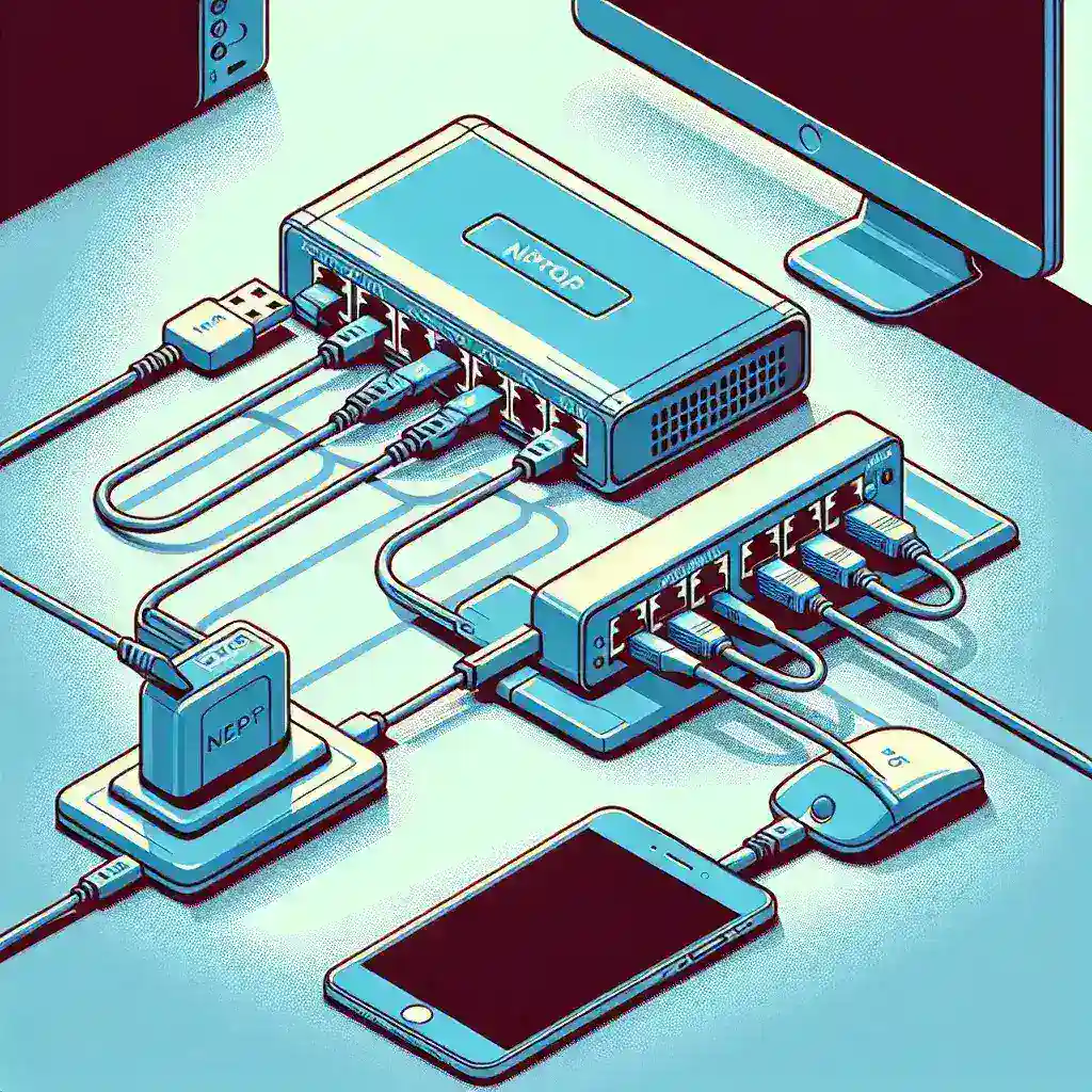 How do you connect a network adapter to a network switch?