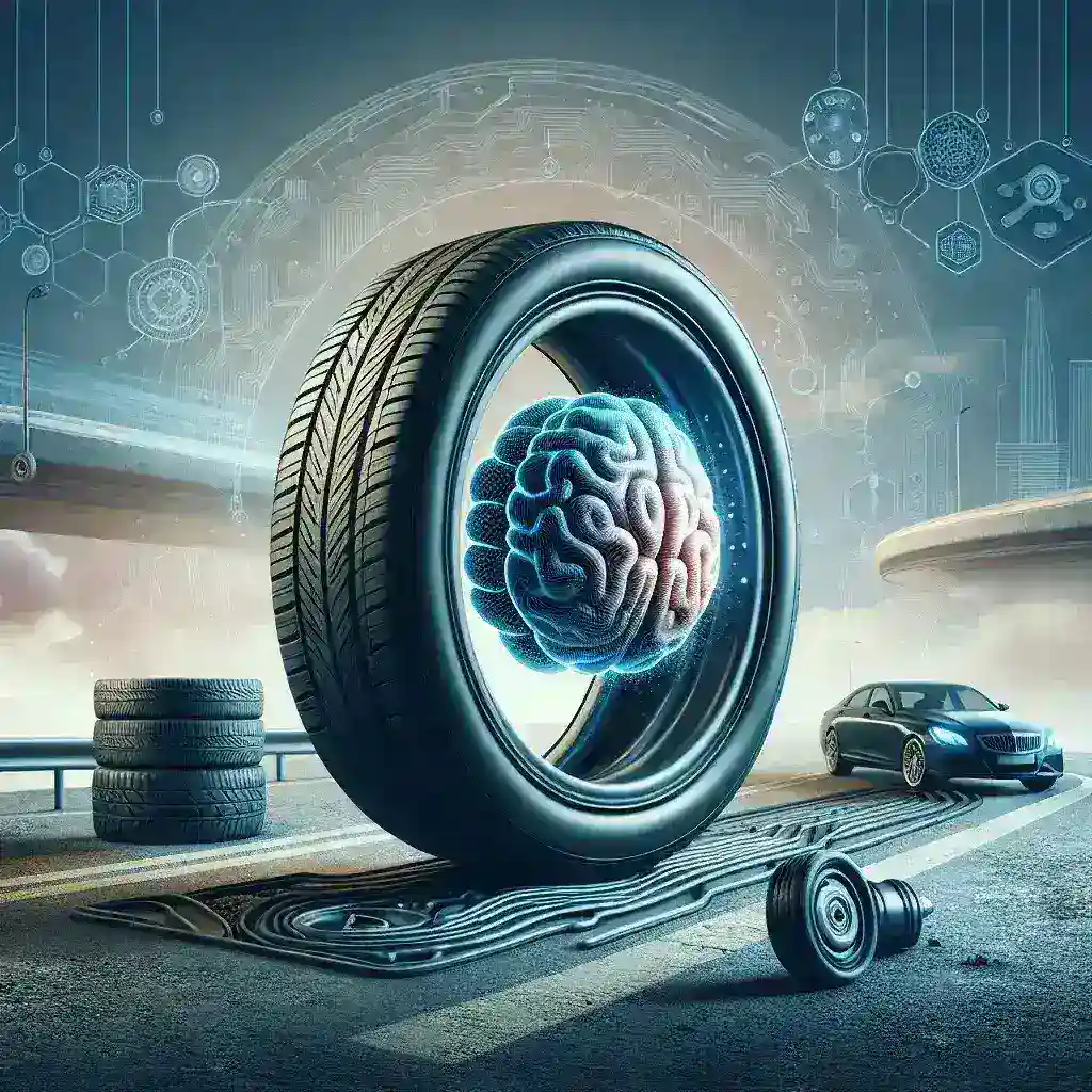 "Tesla vehicle with AI-powered tire pressure optimization technology displayed on a digital dashboard, showcasing enhanced safety and performance features for U.S. drivers."