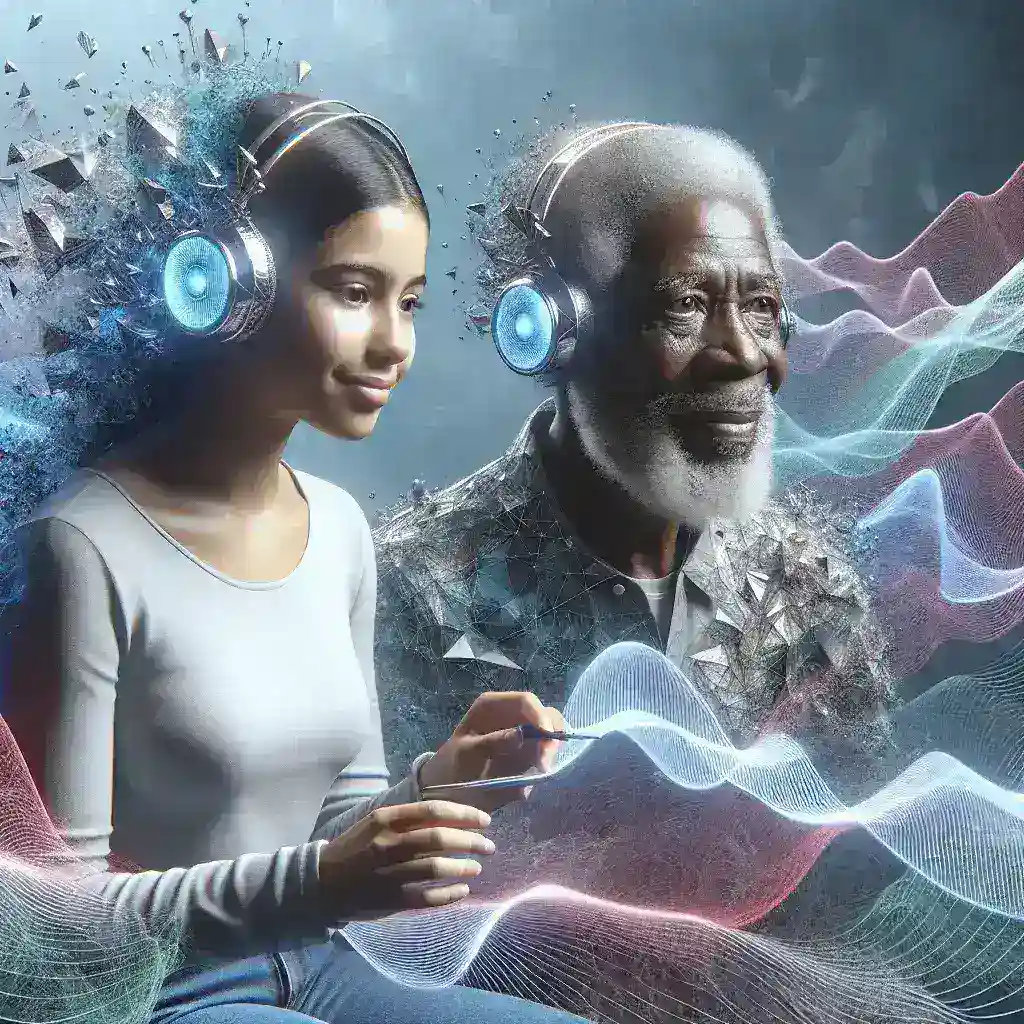 "Spotify logo with an immersive audio experience background, showcasing AI-driven technology for enhanced listening, as featured in the article on Spotify's new audio innovations for U.S. listeners."